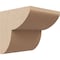Ekena Millwork 4"W x 4"D x 4"H Wide Crestline Rough Cedar Woodgrain TimberThane Corbel, Primed Tan CORUR04X04X04CRERCPR - alternate 1